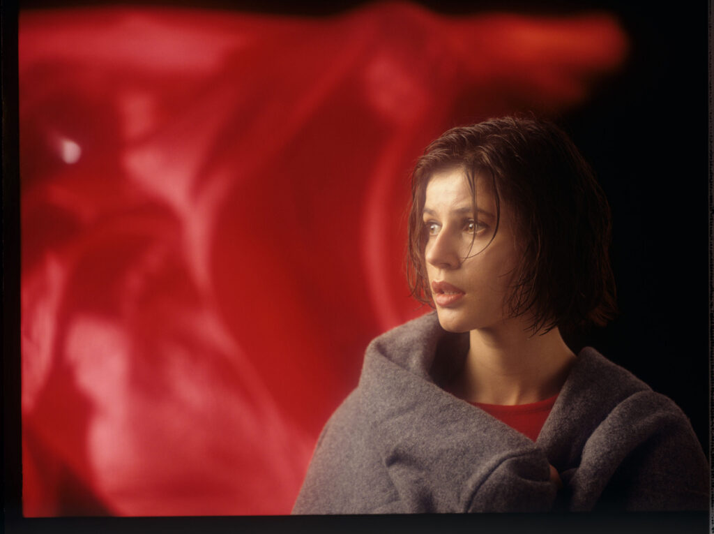 The main character of the movie Valentine (Irène Jacob).