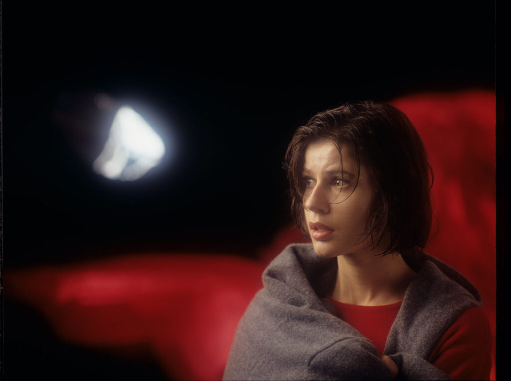 The main character of the movie Valentine (Irène Jacob).