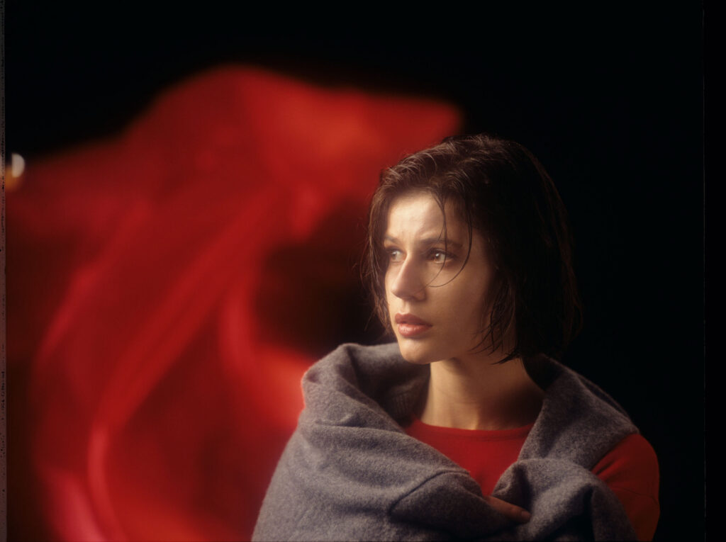 The main character of the movie Valentine (Irène Jacob).