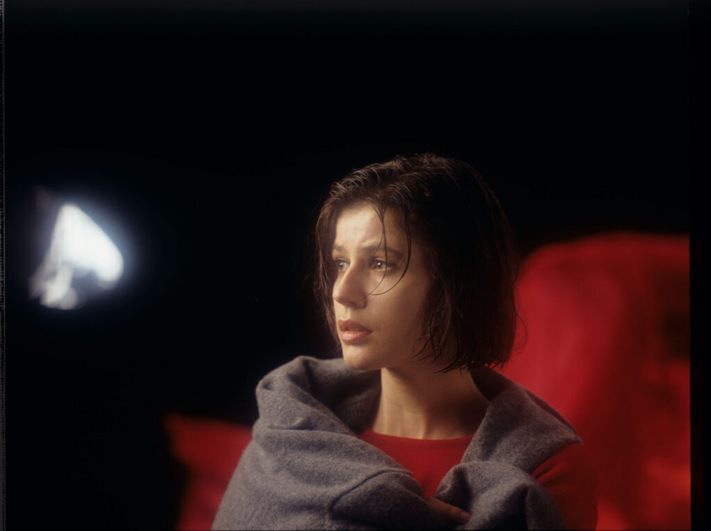 The main character of the movie Valentine (Irène Jacob).
