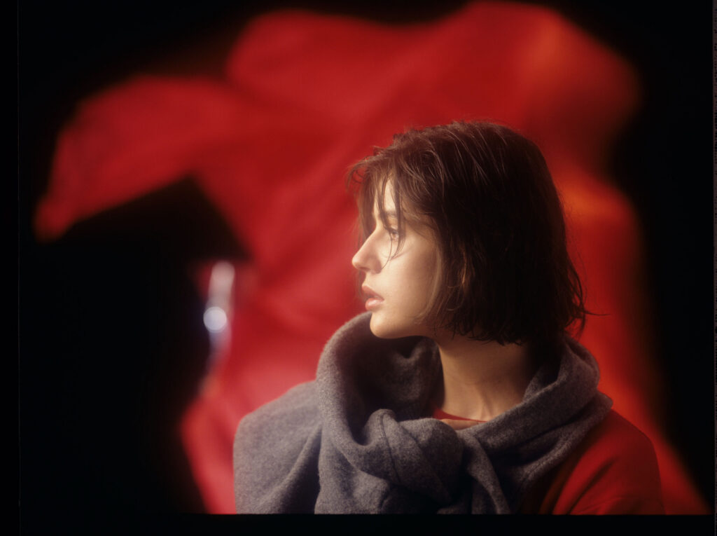 The main character of the movie Valentine (Irène Jacob).