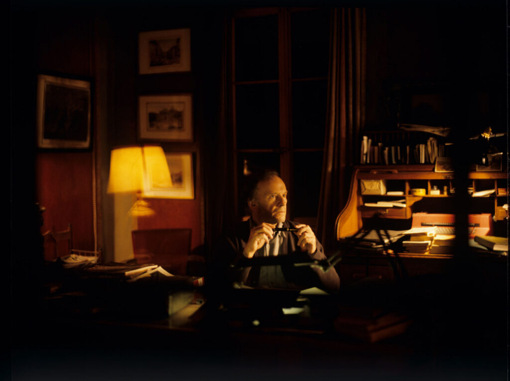 Retired judge Joseph Kern (Jean-Louis Trintignant) in his apartment.