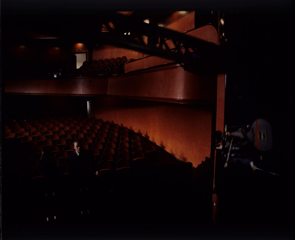 Retired judge Joseph Kern (Jean-Louis Trintignant) in the theater.