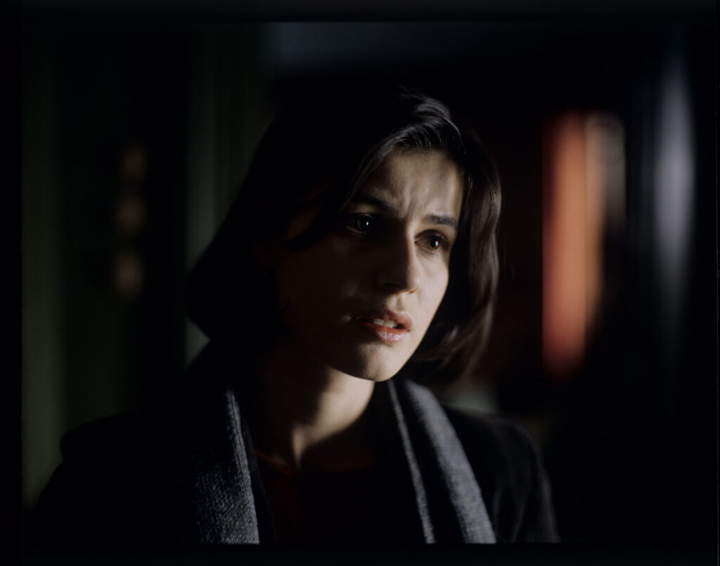 The main character of the movie Valentine (Irène Jacob).