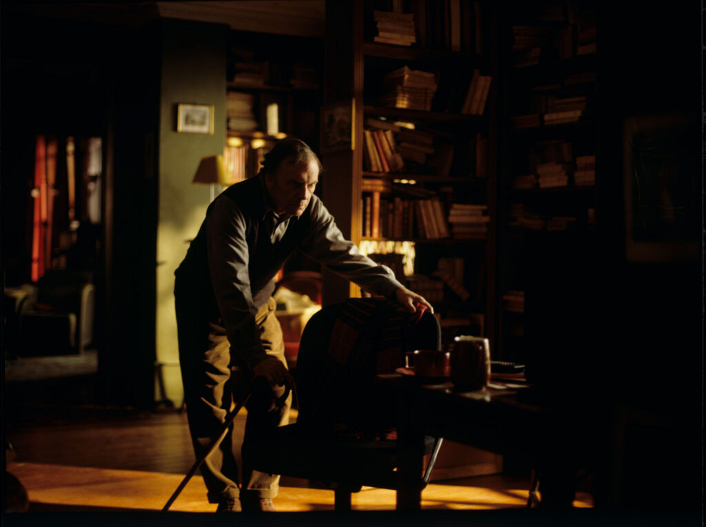Retired judge Joseph Kern (Jean-Louis Trintignant) in his apartment.