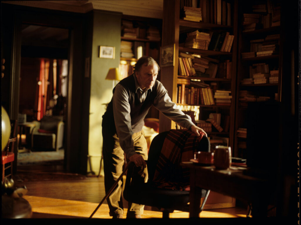 Retired judge Joseph Kern (Jean-Louis Trintignant) in his apartment.