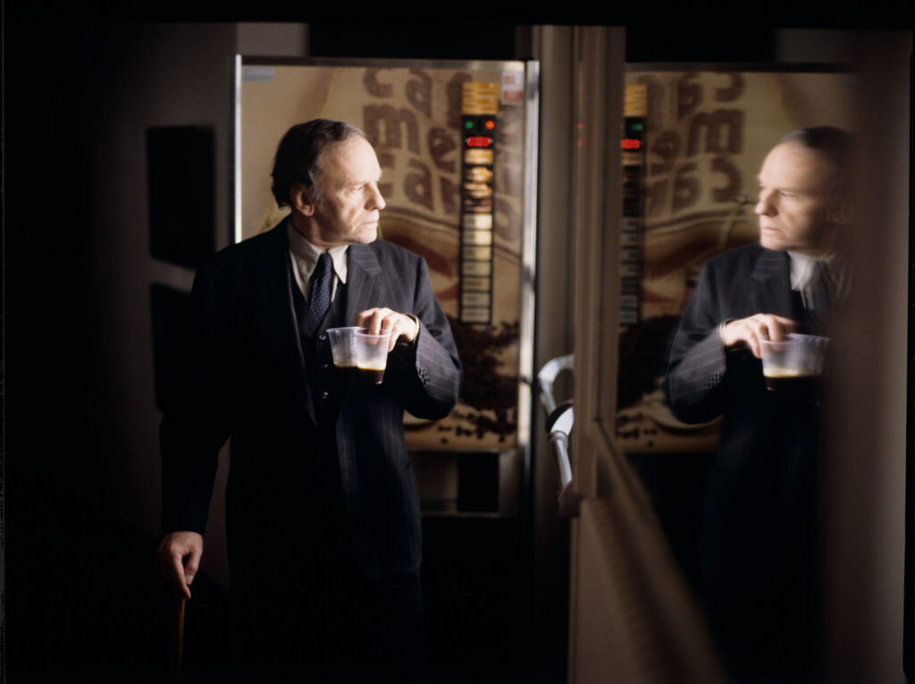 Retired judge Joseph Kern (Jean-Louis Trintignant) in his apartment.