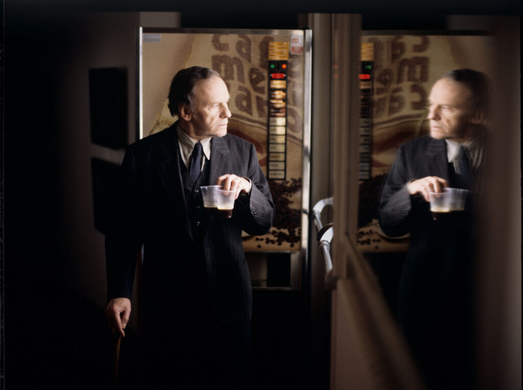 Retired judge Joseph Kern (Jean-Louis Trintignant) in his apartment.