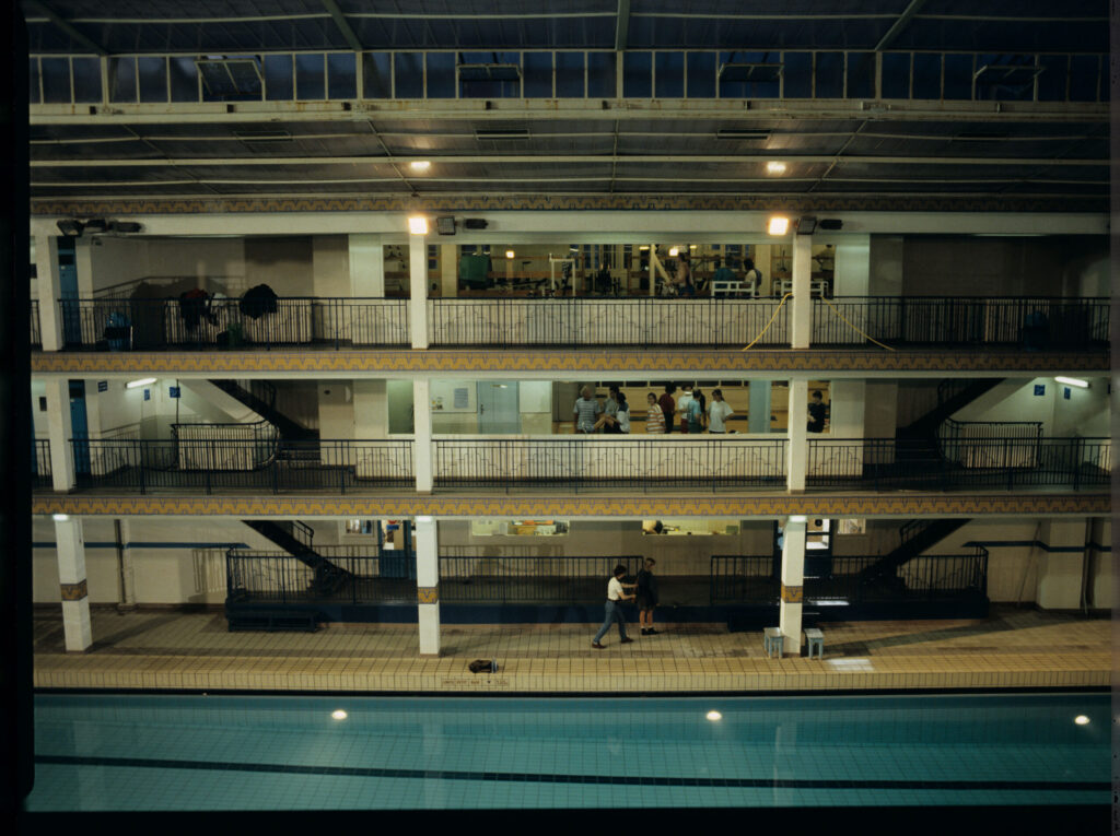 The photo set is at the swimming pool, where Julie often swims to relieve her emotions.