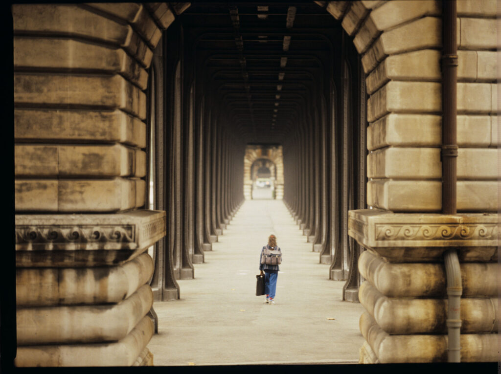 Colonnade in the Palace of Justice in Paris.