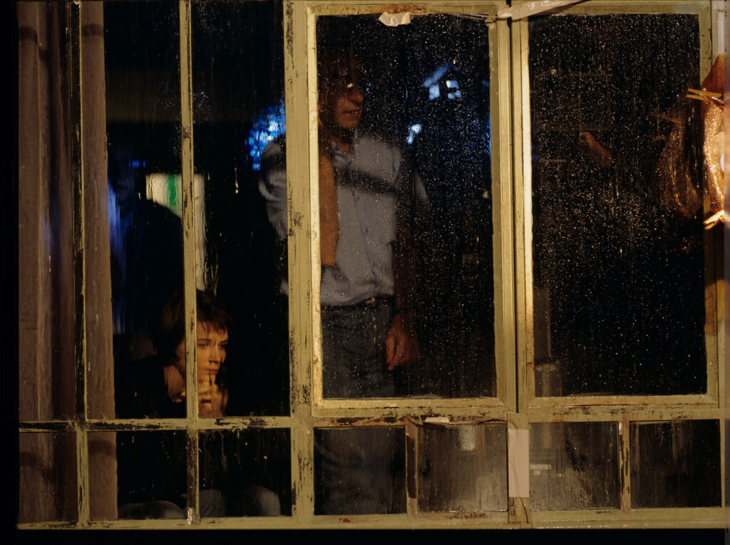 Working on the scene where Julie watches a drop of rain dripping down the window.