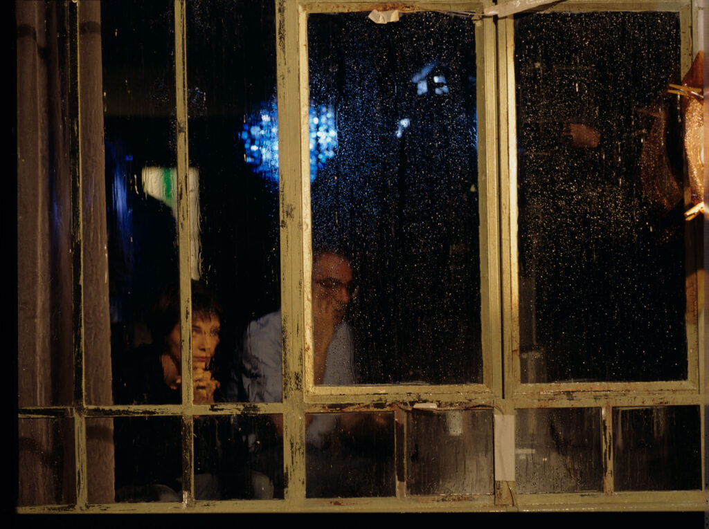 Working on the scene where Julie watches a drop of rain dripping down the window.