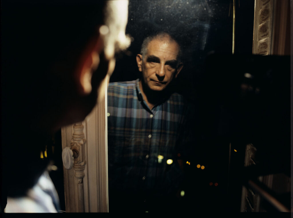 Krzysztof Kieślowski (director) on the shooting set.