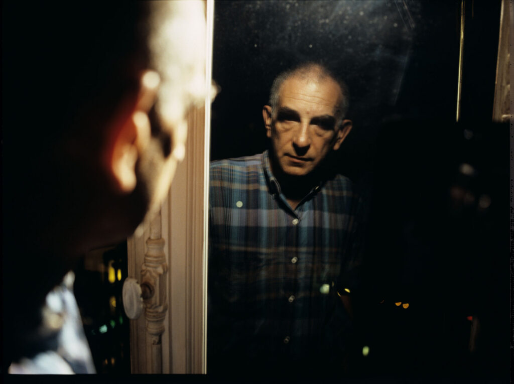 Krzysztof Kieślowski (director) on the shooting set.