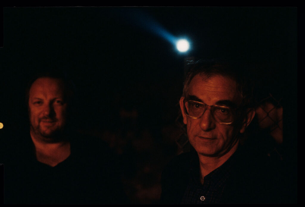 Zbigniew Preisner (composer) and Krzysztof Kieślowski (director) during the 5th Jerusalem Film Festival.