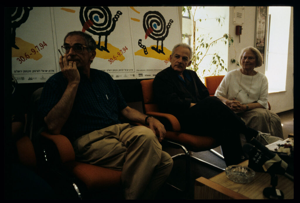 Krzysztof Kieślowski (director) and Marin Karmitz (producer) as guests of the Jerusalem Film Festival in 1994.