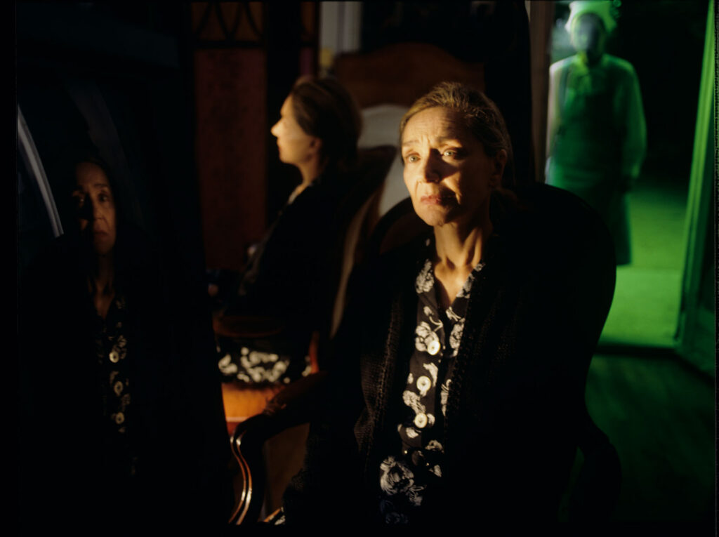 Julie’s mother (Emmanuelle Riva) in a nursing home during the final part of the scene.