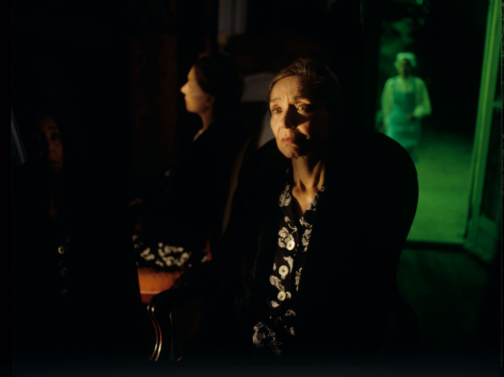 Julie’s mother (Emmanuelle Riva) in a nursing home during the final part of the scene.