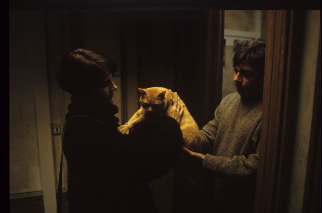 Julie (Juliette Binoche) borrows a cat from a neighbor to get rid of a family of mice from her apartment.