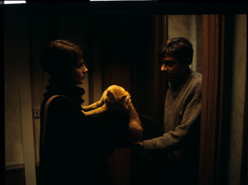 Julie (Juliette Binoche) borrows a cat from a neighbor to get rid of a family of mice from her apartment.