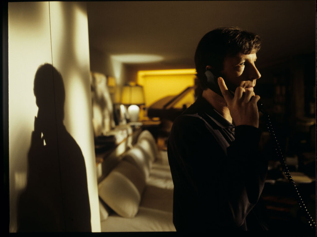Olivier (Benoit Regent) during a telephone conversation with Julie.