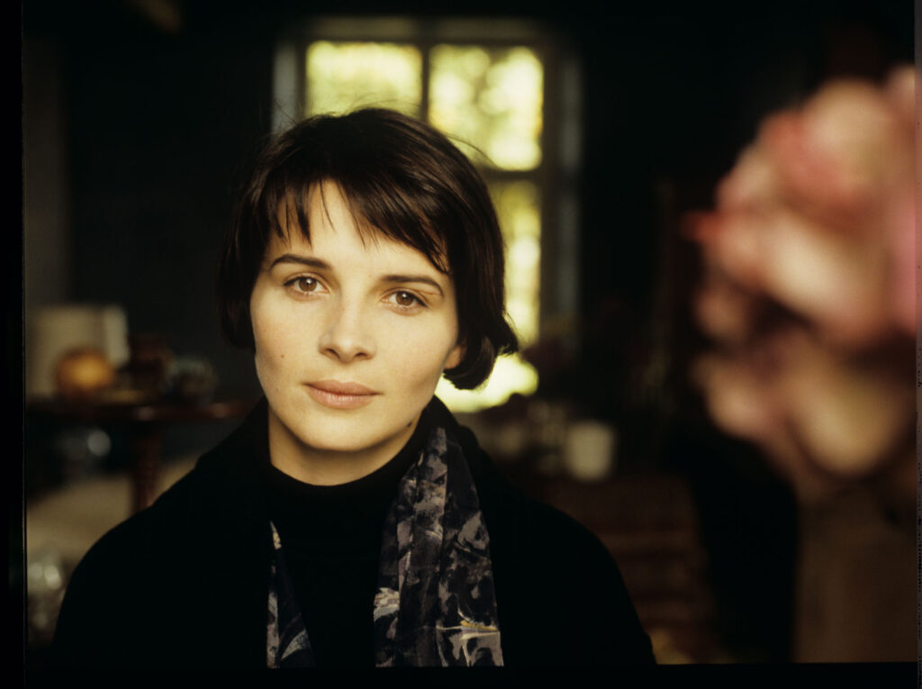 Julie (Juliete Binoche) back from the hospital arrives at her suburban house.