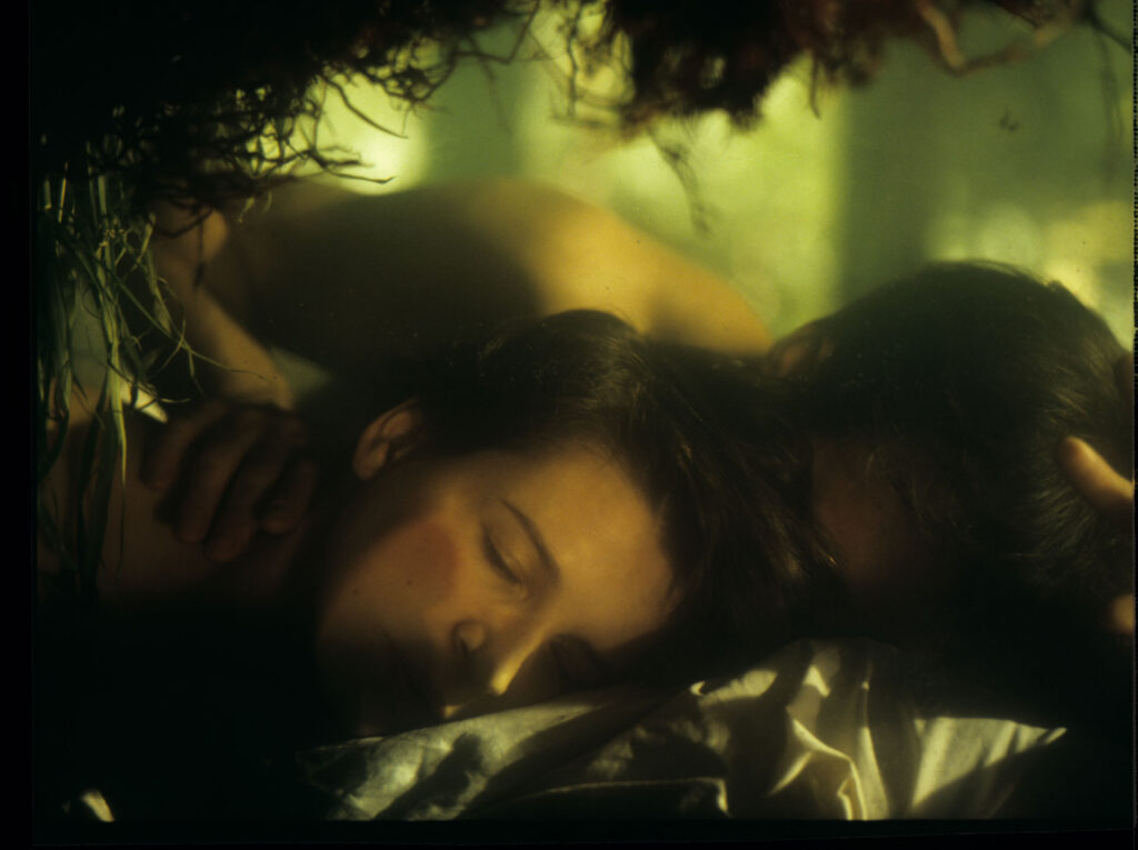 Julie (Juliette Binoche) and Olivier (Benoît Régent) in the film’s final intimate scene.