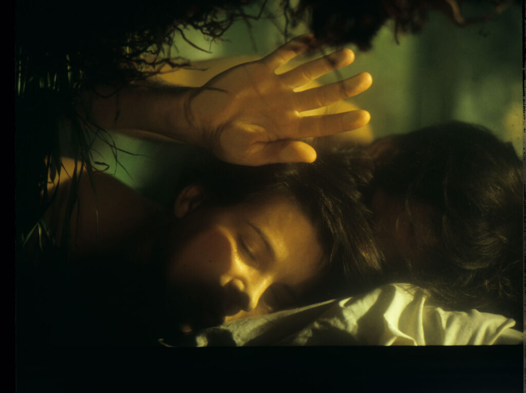 Julie (Juliette Binoche) and Olivier (Benoît Régent) in the film’s final intimate scene.