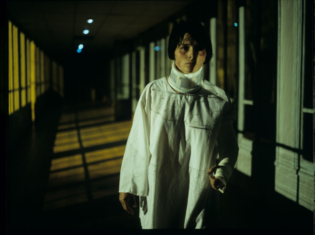 Julie (Juliette Binoche), in the hospital after a tragic car accident in which her husband and daughter died.