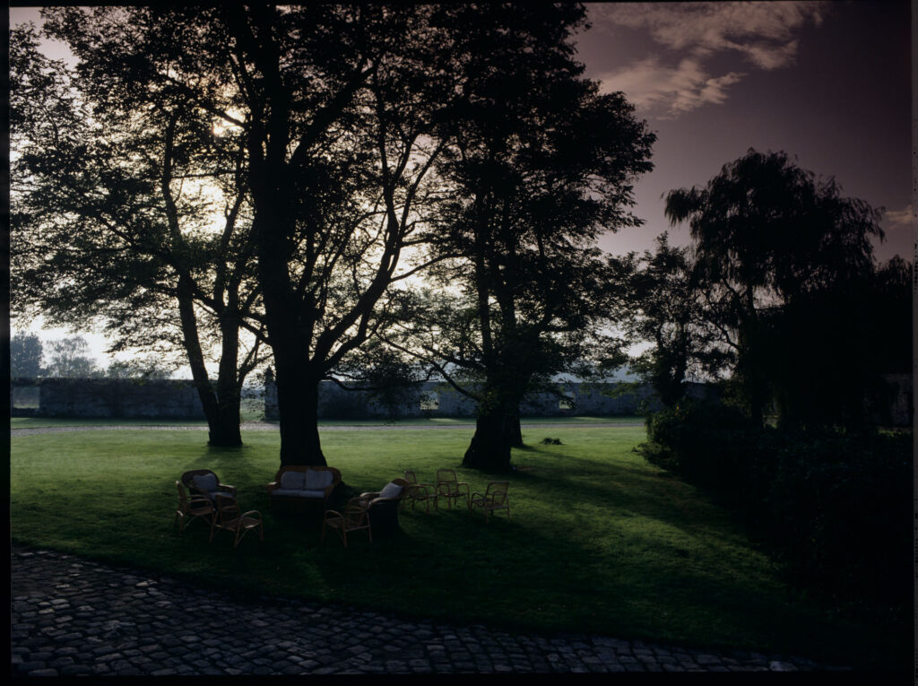 The park surrounding the de Courcy family estate near Paris.