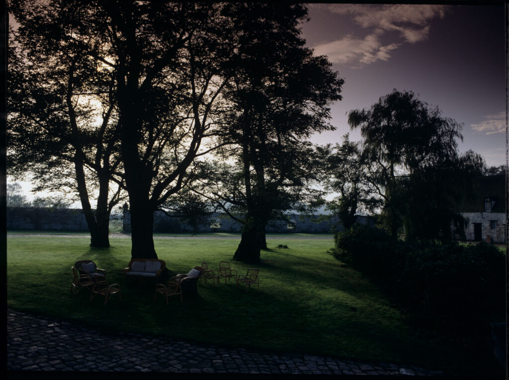 The park surrounding the de Courcy family estate near Paris.