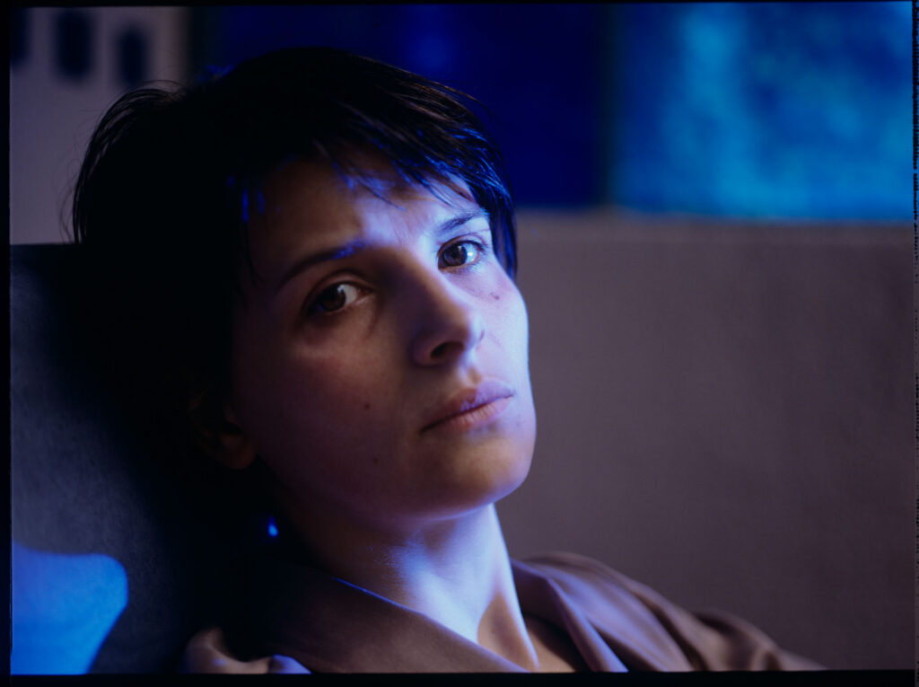 Julie (Juliette Binoche) recovering from a tragic car accident in which her husband and daughter were killed.
