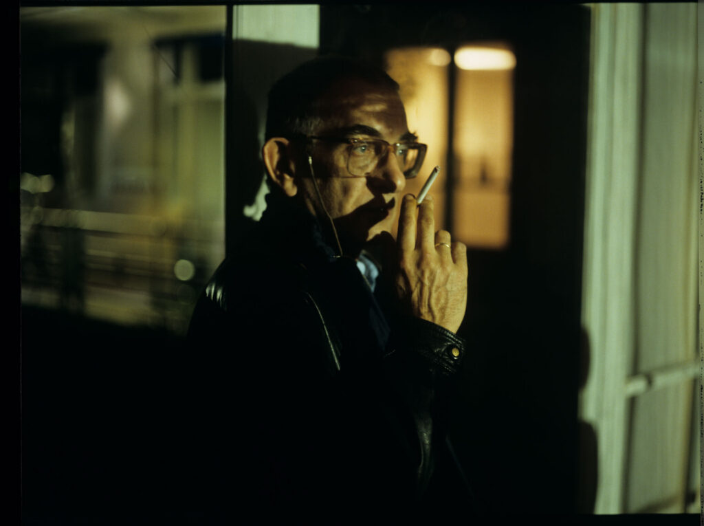 Krzysztof Kieślowski (reżyser) na planie zdjęciowym