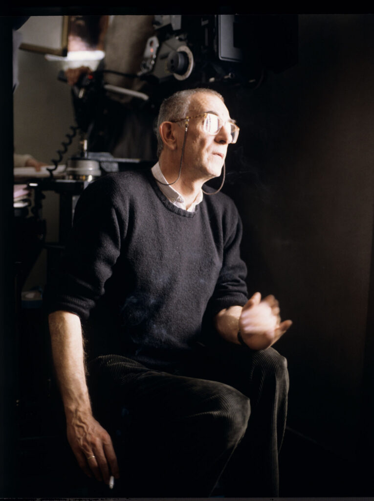 Krzysztof Kieślowski (director) on the set.