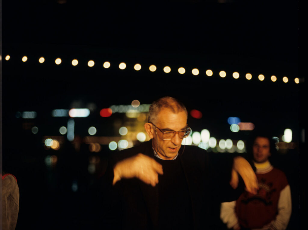 Krzysztof Kieślowski (director) on the set.