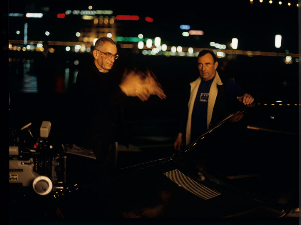 Krzysztof Kieślowski (director) on the set.