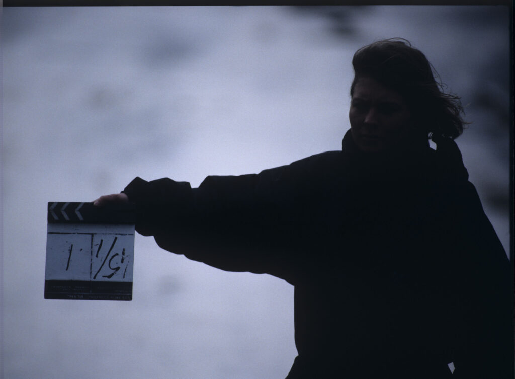 Klapserka na planie zdjęciowym.