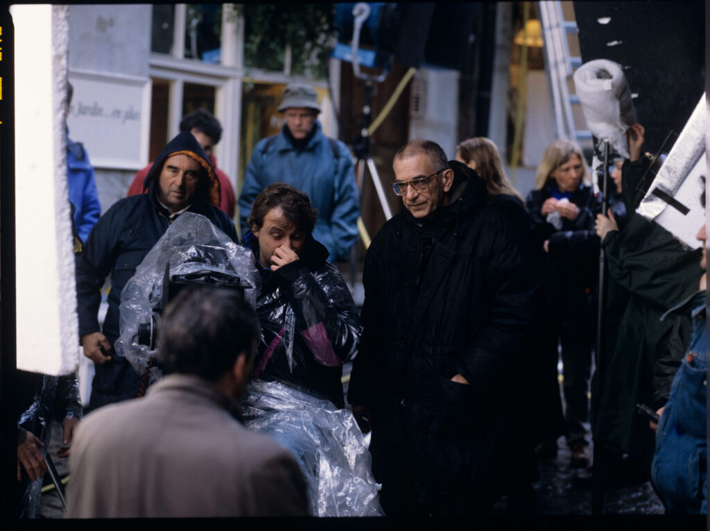 Preparations for filming the scene where Auguste and Karin break up. The photo shows members of the film crew.